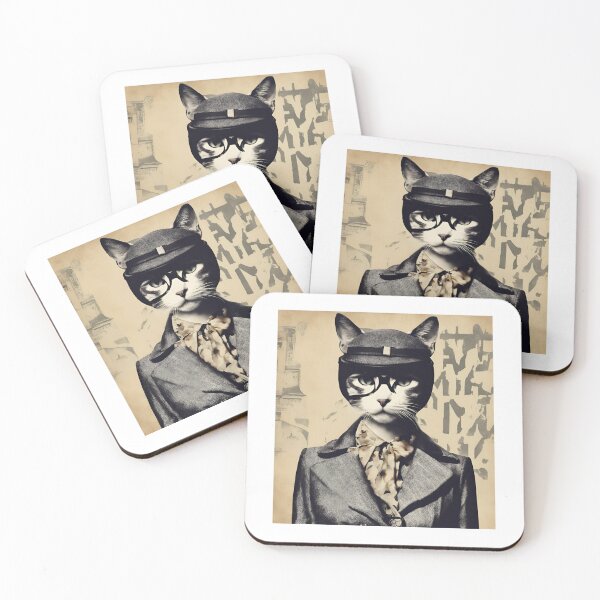 Item preview, Quirky Cat Artwork - Unique Feline Fashion Print designed and sold by MiszungART.