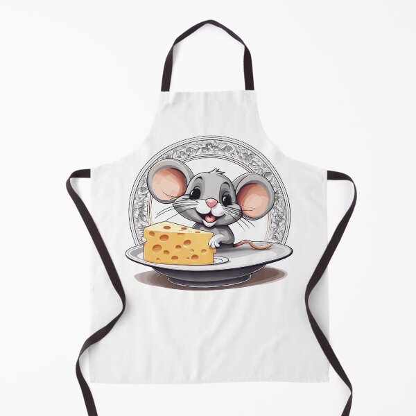 Aperçu de l'œuvre La souris ronge un morceau de fromage dans une assiette créée et vendue par InwzaDesign.