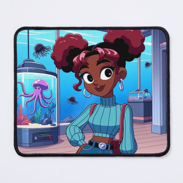 Item preview, Melanated Lady in Aquarium designed and sold by Wayzoftheworld.