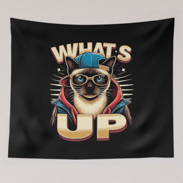 Item preview, Siamese Cat Siamese Cat Next Level What's up Gift designed and sold by Pineapple-Tree.