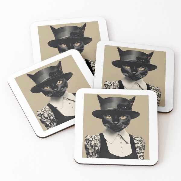Item preview, Quirky Cat Artwork - Unique Feline Fashion Print designed and sold by MiszungART.
