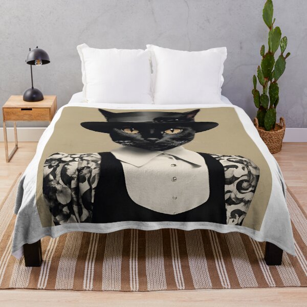 Item preview, Quirky Cat Artwork - Unique Feline Fashion Print designed and sold by MiszungART.