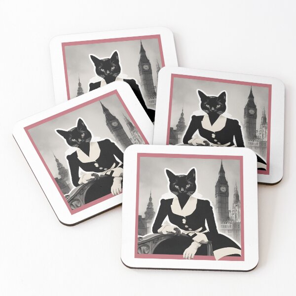 Item preview, Quirky Cat Artwork - Unique Feline Fashion Print designed and sold by MiszungART.