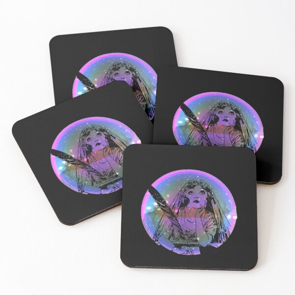 Item preview, Vintage woman at writing desk With blue and purple  designed and sold by MarigoldandLily.
