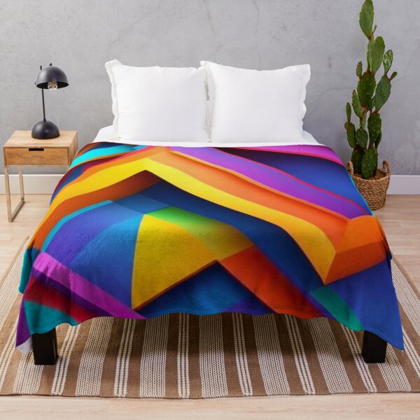 Item preview, Colorful Abstract Geometric Pattern | Blue & Yellow designed and sold by PinkGoddessLove.