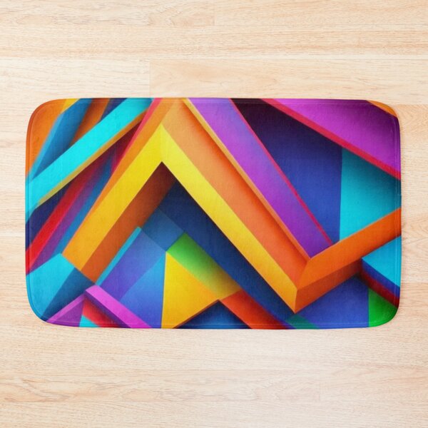 Item preview, Colorful Abstract Geometric Pattern | Blue & Yellow designed and sold by PinkGoddessLove.