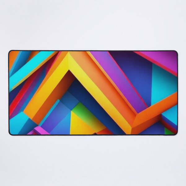 Item preview, Colorful Abstract Geometric Pattern | Blue & Yellow designed and sold by PinkGoddessLove.