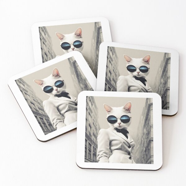 Item preview, Quirky Cat Artwork - Unique Feline Fashion Print designed and sold by MiszungART.