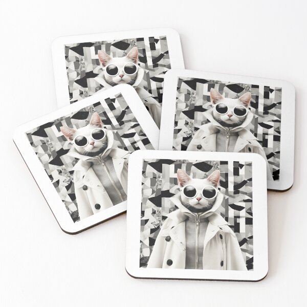 Item preview, Quirky Cat Artwork - Unique Feline Fashion Print designed and sold by MiszungART.
