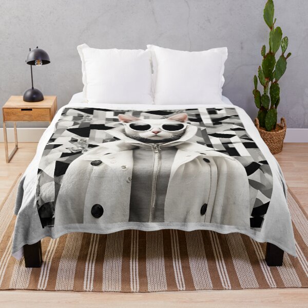 Item preview, Quirky Cat Artwork - Unique Feline Fashion Print designed and sold by MiszungART.