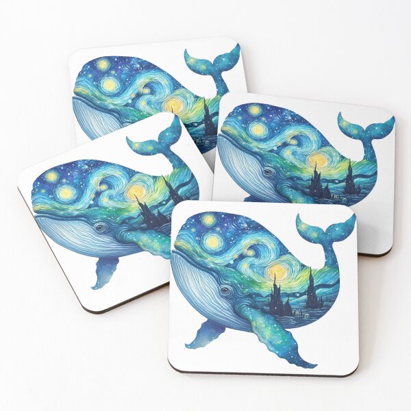 Item preview, Whale Ocean Animals, Van Gogh Animals - Sticker designed and sold by ryanapples2.