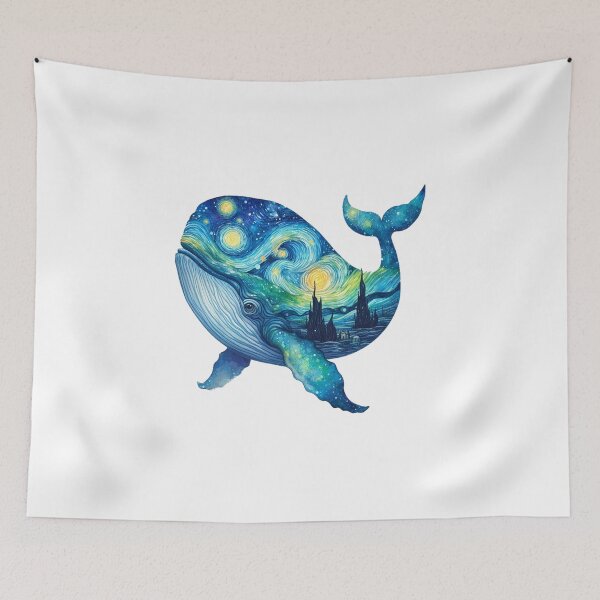 Item preview, Whale Ocean Animals, Van Gogh Animals - Sticker designed and sold by ryanapples2.
