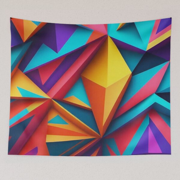Item preview, Colorful Abstract Geometric Pattern | Orange & Yellow designed and sold by PinkGoddessLove.