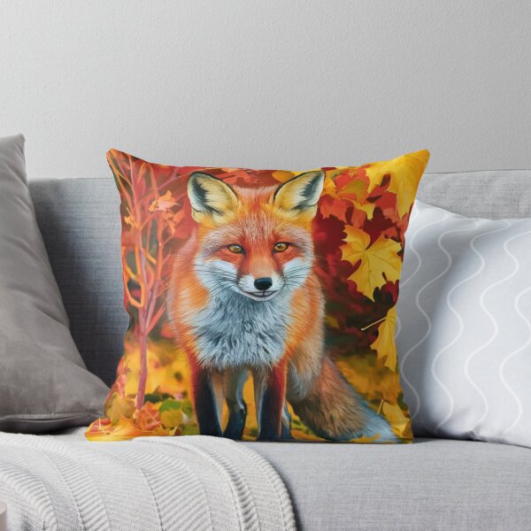 Item preview, Fox Portrait. Autumn season, fall fox, vintage fox, fox painting, Paul Cezanne style designed and sold by FoxVibes.