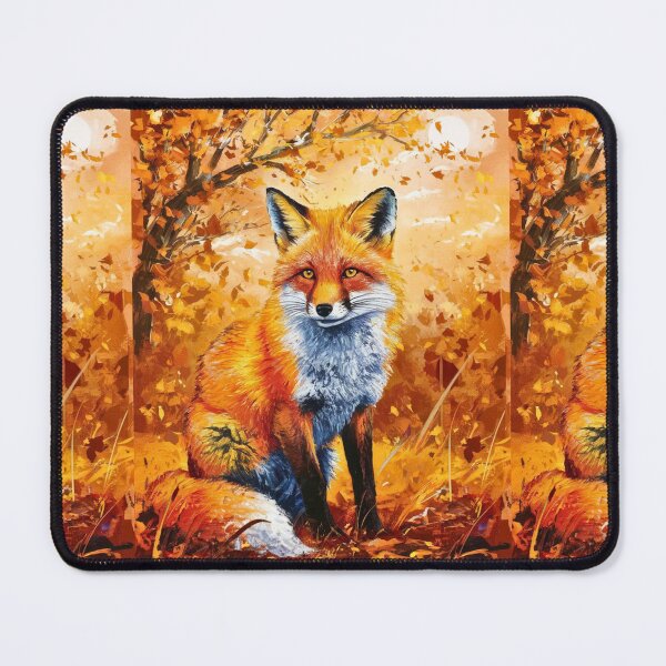 Item preview, Fox Portrait. Autumn season, fall fox, vintage fox, fox painting, Paul Cezanne style designed and sold by FoxVibes.