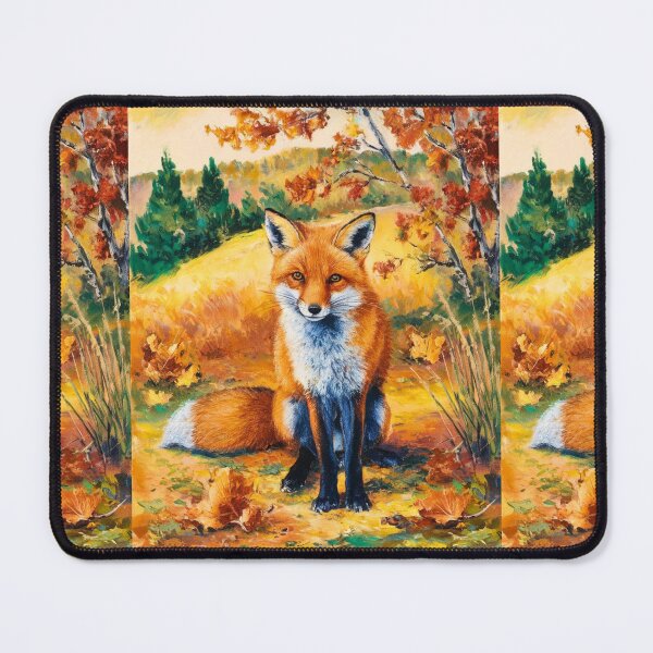 Item preview, Fox Portrait. Autumn season, fall fox, vintage fox, fox painting, Paul Cezanne style designed and sold by FoxVibes.