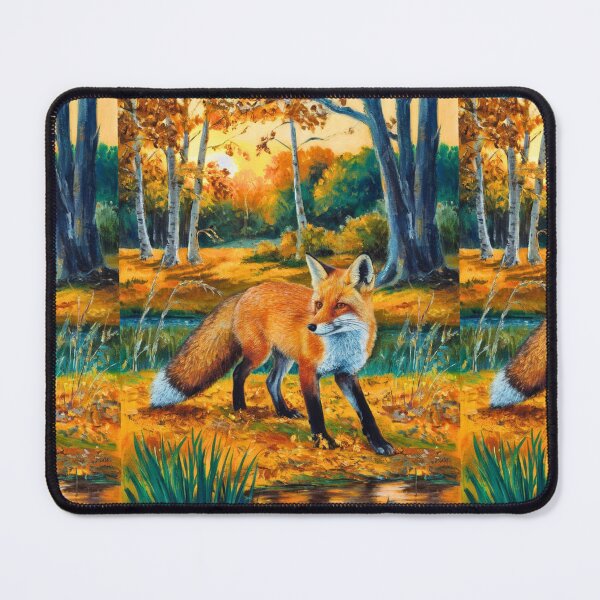 Item preview, Fox Portrait. Autumn season, fall fox, vintage fox, fox painting, Paul Cezanne style designed and sold by FoxVibes.