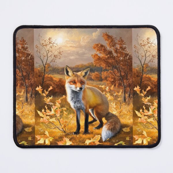 Item preview, Fox Portrait. Autumn season, fall fox, vintage fox, fox painting, Paul Cezanne style designed and sold by FoxVibes.