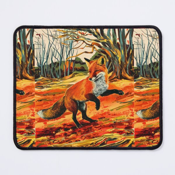 Item preview, Fox Portrait. Autumn season, fall fox, vintage fox, fox painting, Paul Cezanne style designed and sold by FoxVibes.
