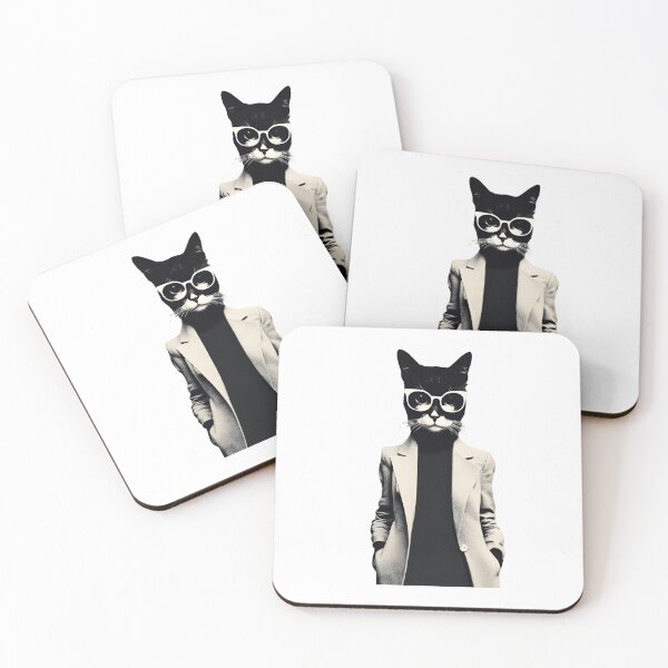 Item preview, Quirky Cat Artwork - Unique Feline Fashion Print designed and sold by MiszungART.
