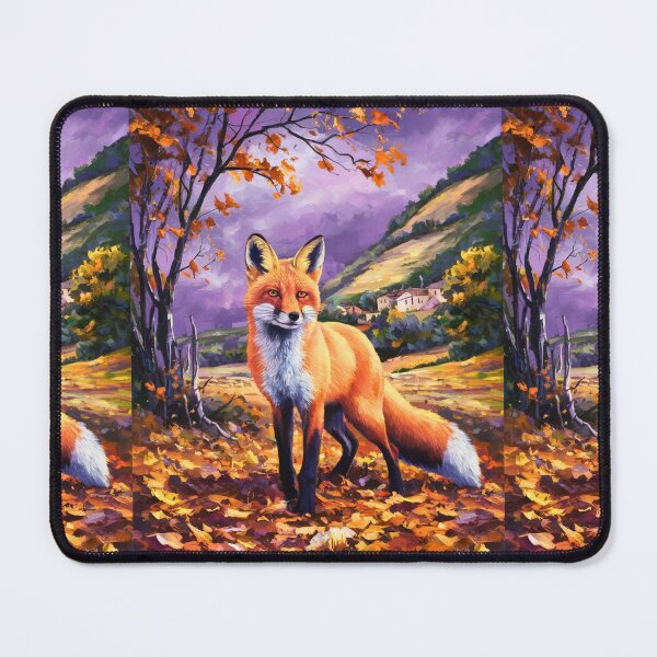 Item preview, Fox Portrait. Autumn season, fall fox, vintage fox, fox painting, Paul Cezanne style designed and sold by FoxVibes.