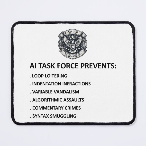 Item preview, AI Security Task Force Prevents Funny Stuff designed and sold by SportsT-Shirts.