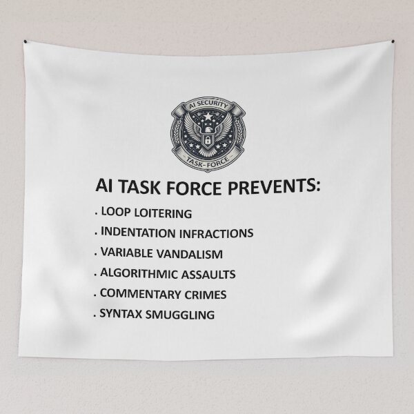 Item preview, AI Security Task Force Prevents Funny Stuff designed and sold by SportsT-Shirts.