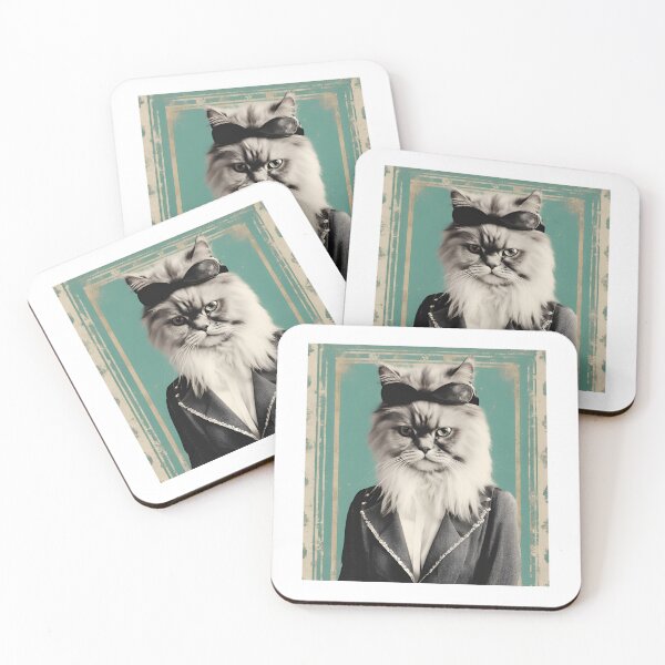 Item preview, Quirky Cat Artwork - Unique Feline Fashion Print designed and sold by MiszungART.