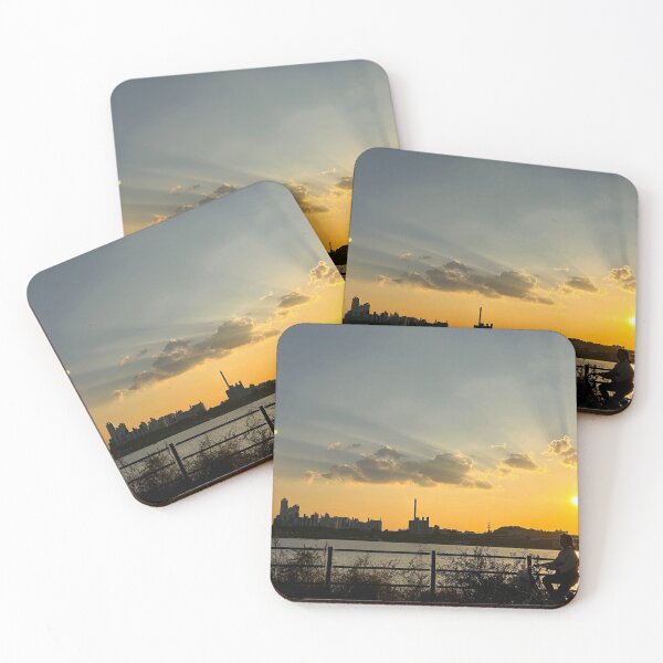 Item preview, Bike Ride by the Han River at Sunset | Seoul Photography designed and sold by YemmyZImages.