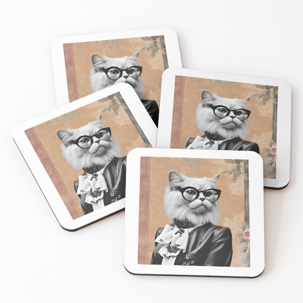 Item preview, Quirky Cat Artwork - Unique Feline Fashion Print designed and sold by MiszungART.