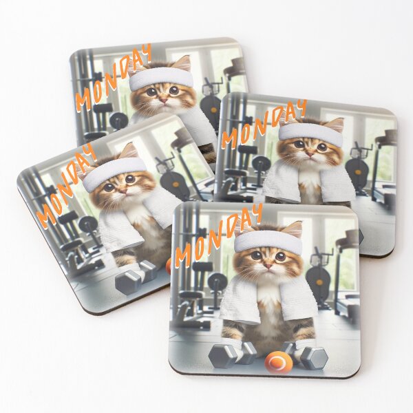 Item preview, Cute Cat at the Gym Monday designed and sold by Goopis.