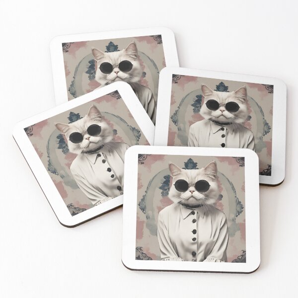 Item preview, Quirky Cat Artwork - Unique Feline Fashion Print designed and sold by MiszungART.