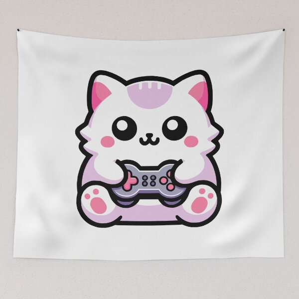 Item preview, Kawaii Gamer Cat designed and sold by PMCreative.