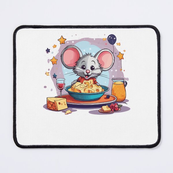 Item preview, Mouse is eating cheese on a plate designed and sold by InwzaDesign.