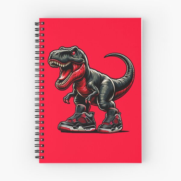 Artikelvorschau, Exklusives T-Rex Sneaker Grafik-T-Shirt - Jordan 4 Bred entworfen und verkauft von Victorious.