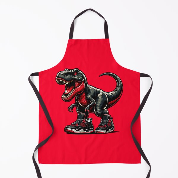Artikelvorschau, Exklusives T-Rex Sneaker Grafik-T-Shirt - Jordan 4 Bred entworfen und verkauft von Victorious.