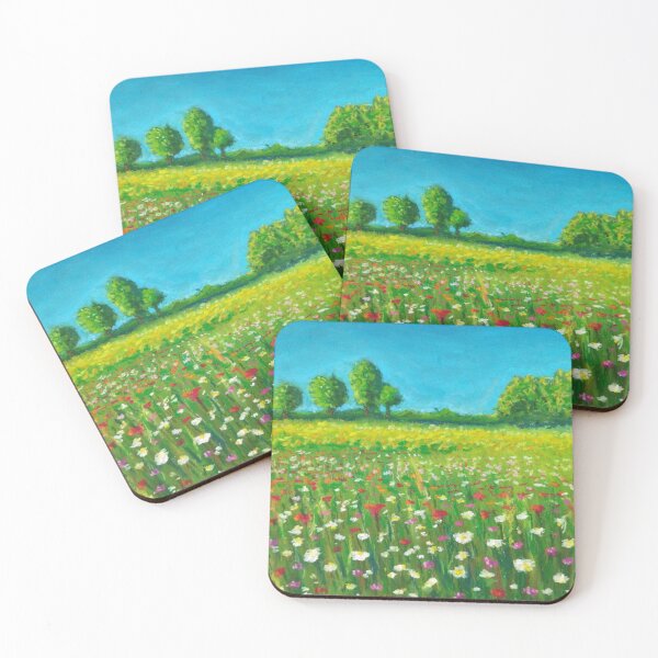 Item preview, Oil Pastel - Landscape Painting - Summer and Flowers designed and sold by Sky-99.