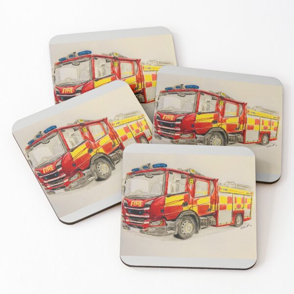Item preview, New Norfolk Fire truck prints designed and sold by Truck drawing art.