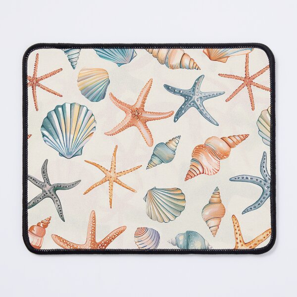 Item preview, Coastal beach  seashells starfish pattern coastal  colors  designed and sold by Inktown.