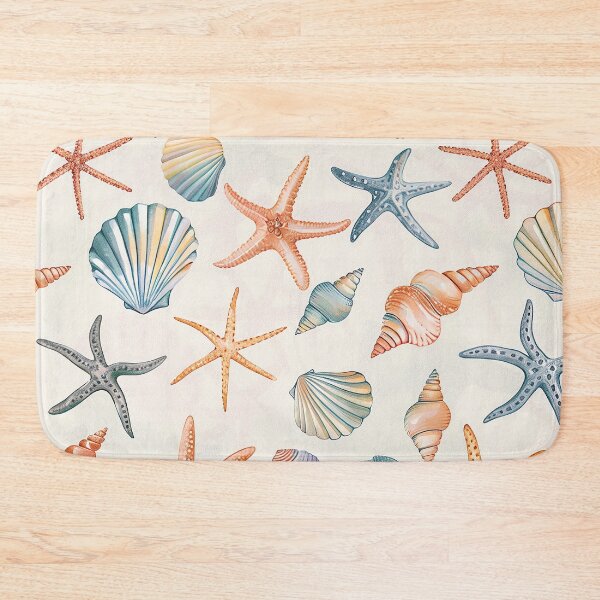 Item preview, Coastal beach  seashells starfish pattern coastal  colors  designed and sold by Inktown.