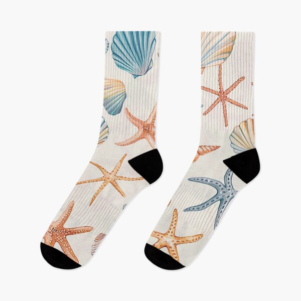 Item preview, Coastal beach  seashells starfish pattern coastal  colors  designed and sold by Inktown.