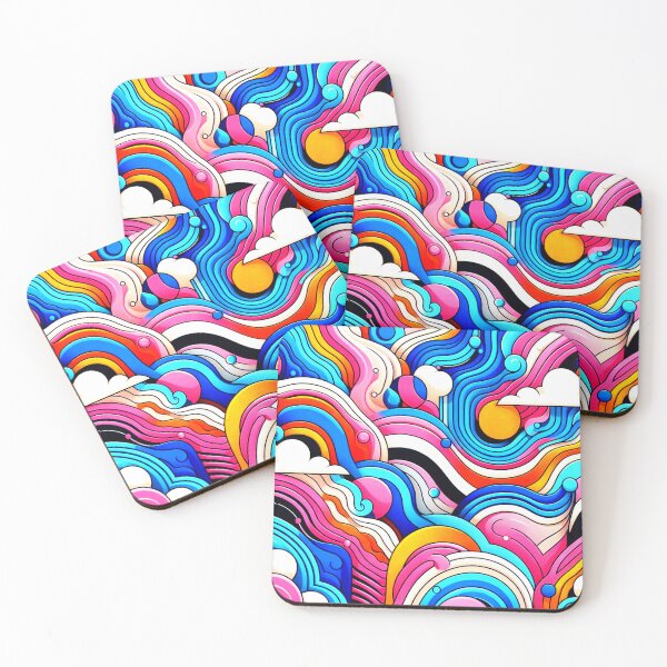 Item preview, Cool Retro Trippy Abstract Aesthetic Colourful Design designed and sold by LoveDesignMania.