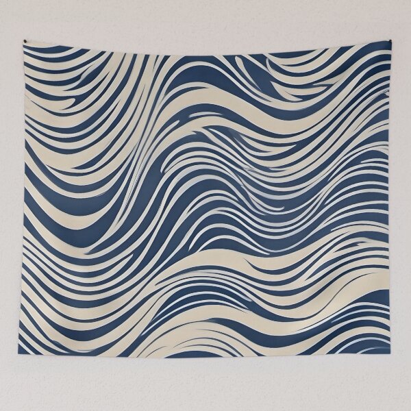 Item preview, Blue Waves: An Organic Symphony of Flowing Lines designed and sold by FreedomToDesign.