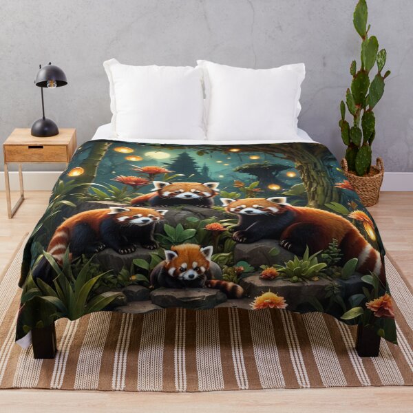 Item preview, A Family of Red Panda's Out Under The Moonlight designed and sold by DesignsByMalia.