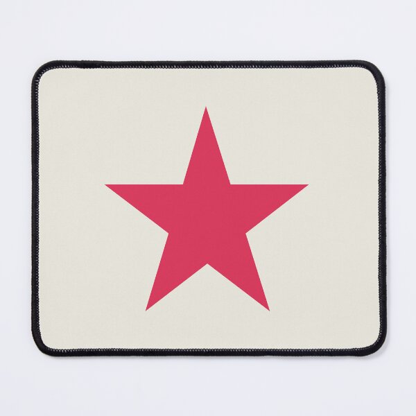 Item preview, Single RASPBERRY PINK STAR on a CREAM Background designed and sold by RachelMacht.