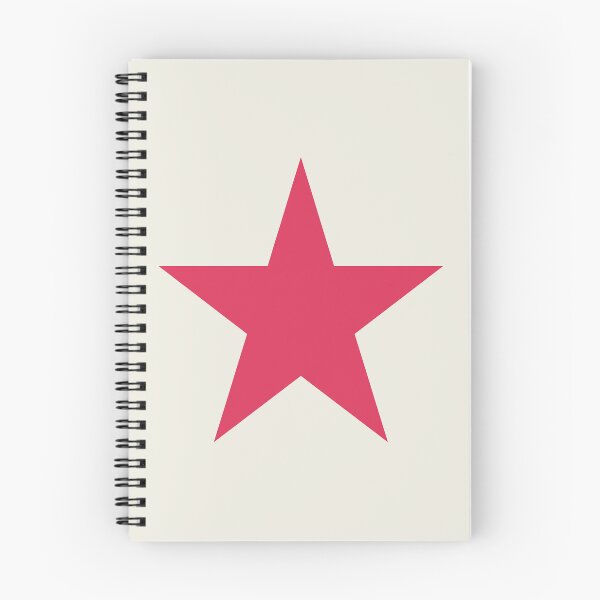 Item preview, Single RASPBERRY PINK STAR on a CREAM Background designed and sold by RachelMacht.