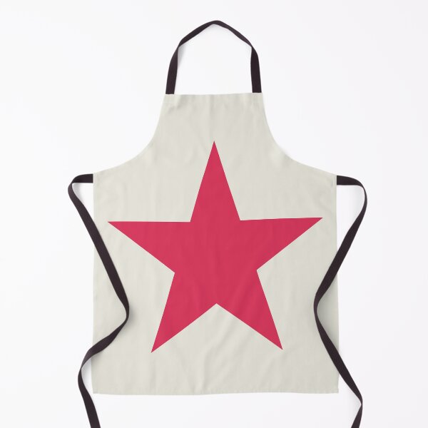 Item preview, Single RASPBERRY PINK STAR on a CREAM Background designed and sold by RachelMacht.