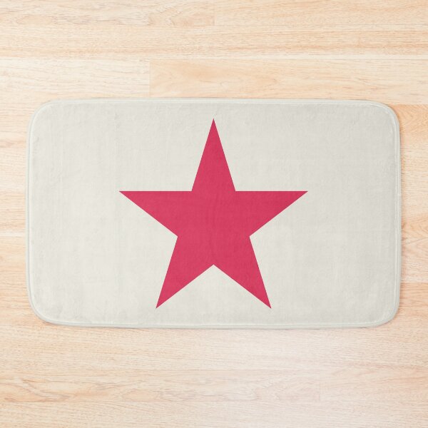 Item preview, Single RASPBERRY PINK STAR on a CREAM Background designed and sold by RachelMacht.
