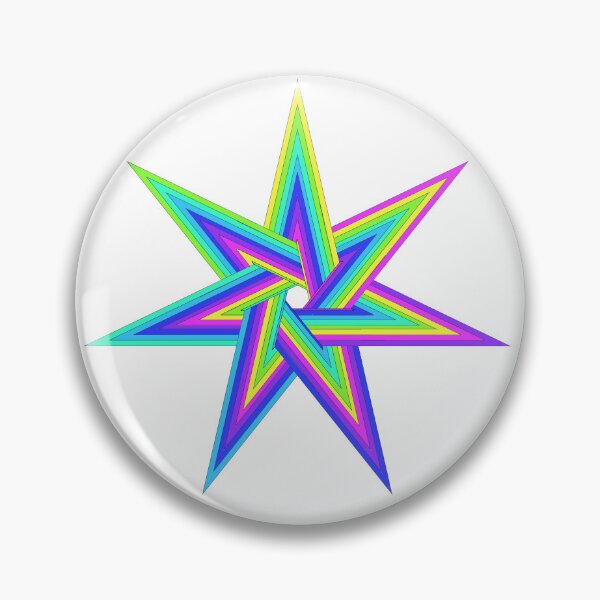 Item preview,  Colorful 7 pointed star  designed and sold by The Artless Archer.