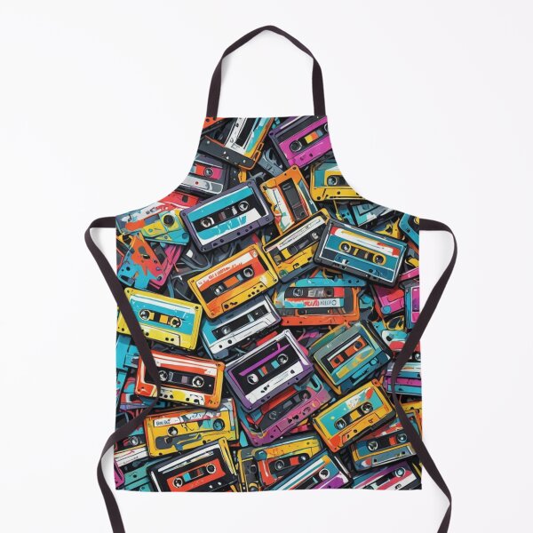 Item preview, Retro Cassette Tape Pattern designed and sold by Generic RedHead Designs.